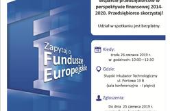 Bezpłatne spotkanie informacyjne w Słupsku pt.:  „Przedsiębiorco skorzystaj! Wsparcie przedsiębiorców w perspektywie finansowej 2014-2020.