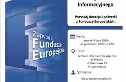 Lokalny Punkt Informacyjny Funduszy Europejskich w Słupsku zaprasza wszystkie osoby zainteresowane pozyskaniem Funduszy Europejskich do Mobilnego Punktu Informacyjnego (MPI). 